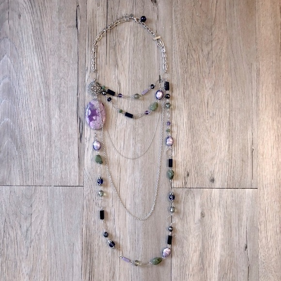 Handmade Beaded Statement Necklace - Picture 2 of 6